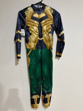 Marvel Avengers Loki Costume Kids M Padded Jumpsuit Cape Horns NWT JWC1822